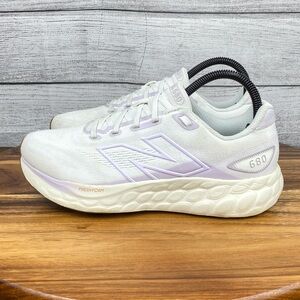 New Balance White and Lavender Athletic Shoes
